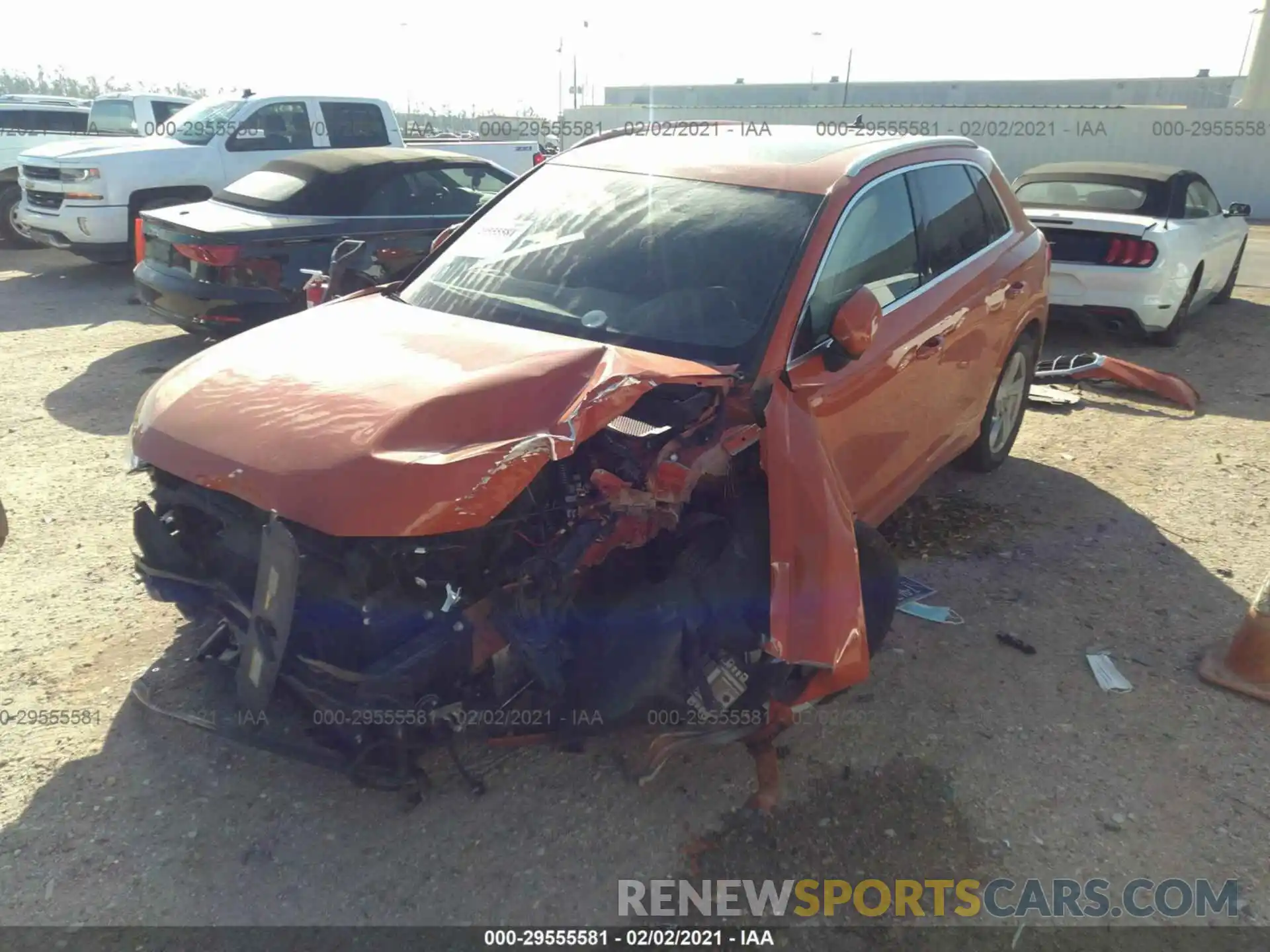 2 Photograph of a damaged car WA1AECF31K1081560 AUDI Q3 2019