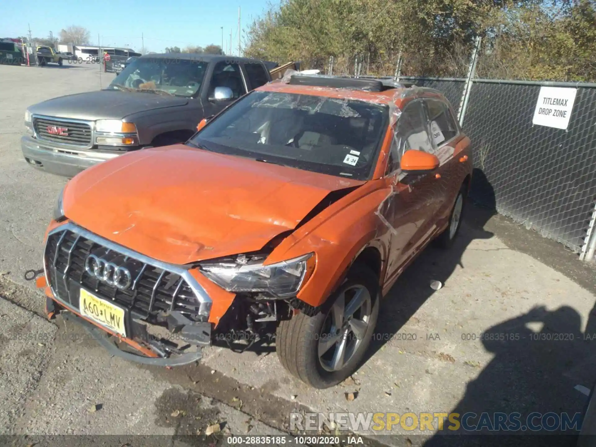 2 Photograph of a damaged car WA1AECF32K1078456 AUDI Q3 2019