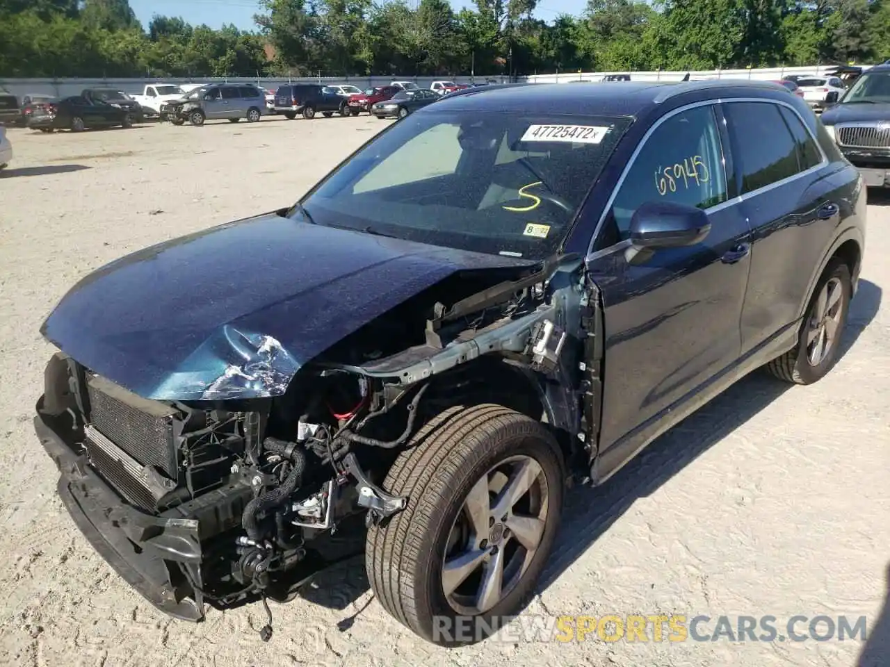 2 Photograph of a damaged car WA1AECF36K1075799 AUDI Q3 2019