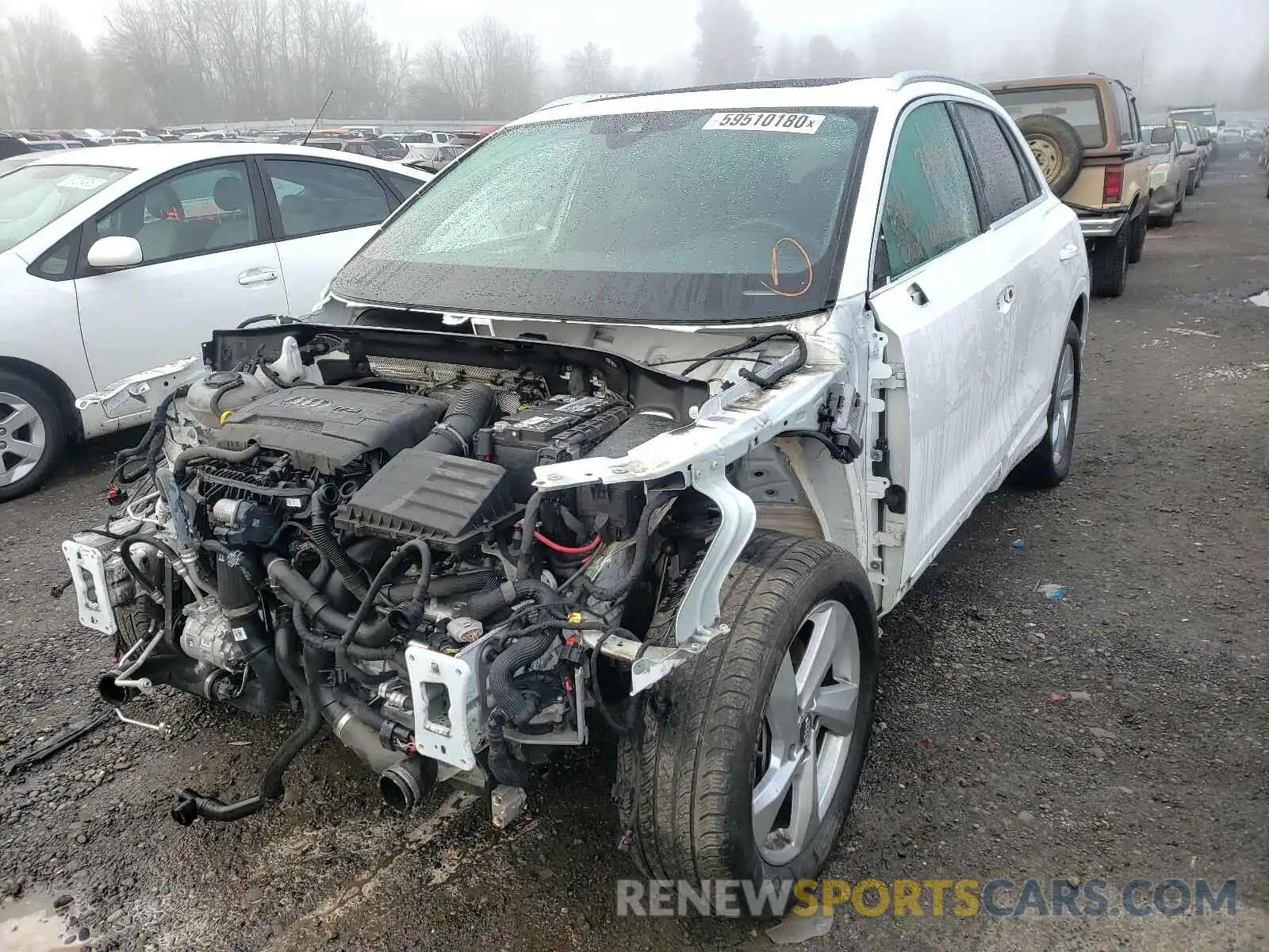 2 Photograph of a damaged car WA1AECF37K1078260 AUDI Q3 2019