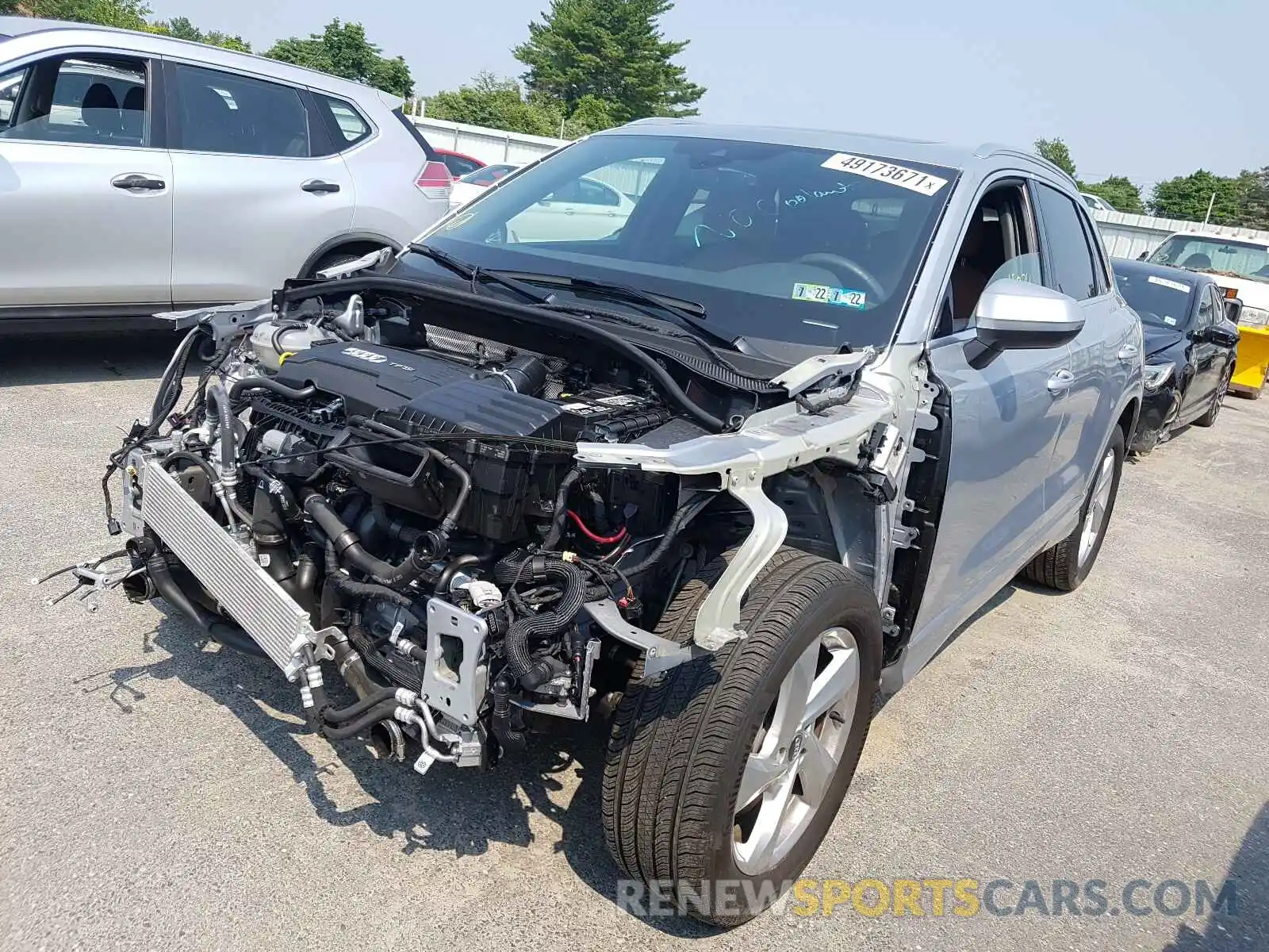 2 Photograph of a damaged car WA1BECF37K1067201 AUDI Q3 2019