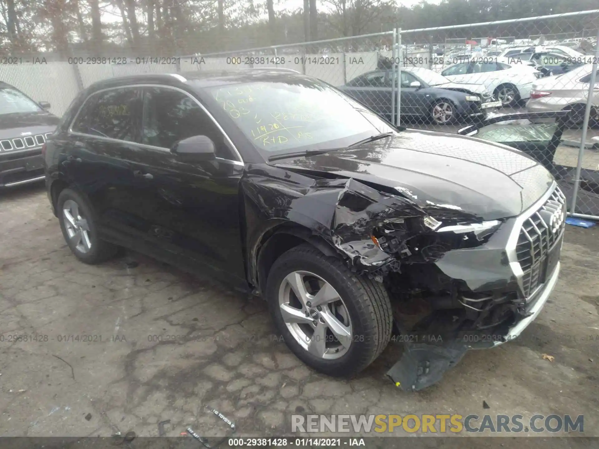 1 Photograph of a damaged car WA1AECF31L1022123 AUDI Q3 2020