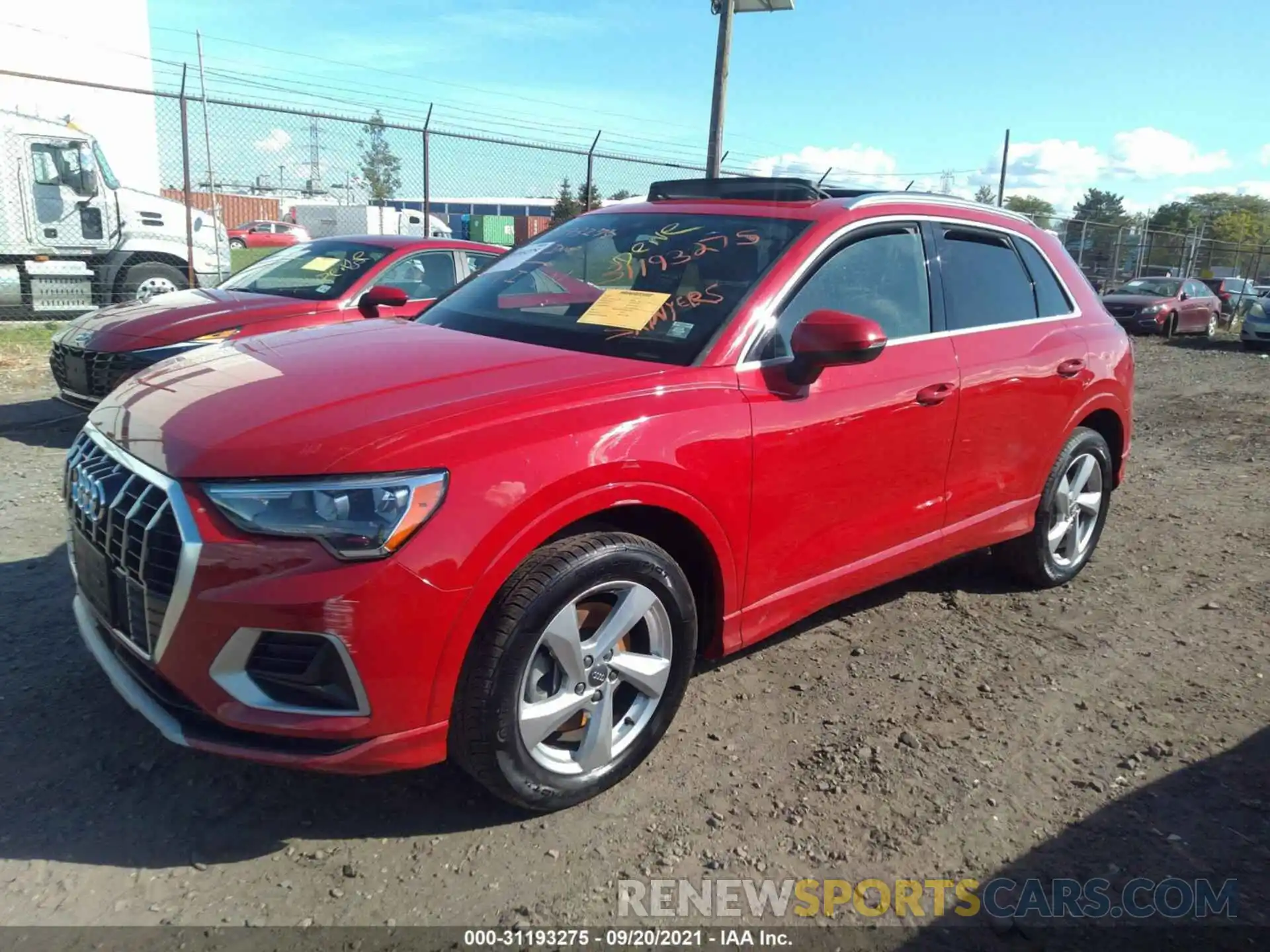 2 Photograph of a damaged car WA1AECF31L1047104 AUDI Q3 2020