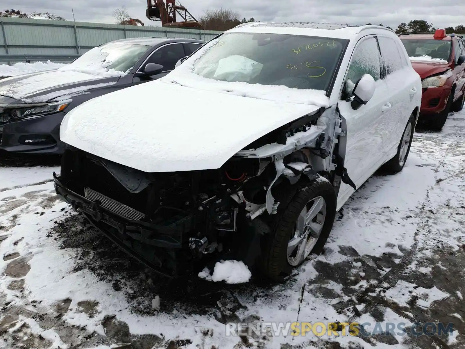 2 Photograph of a damaged car WA1AECF34L1028059 AUDI Q3 2020