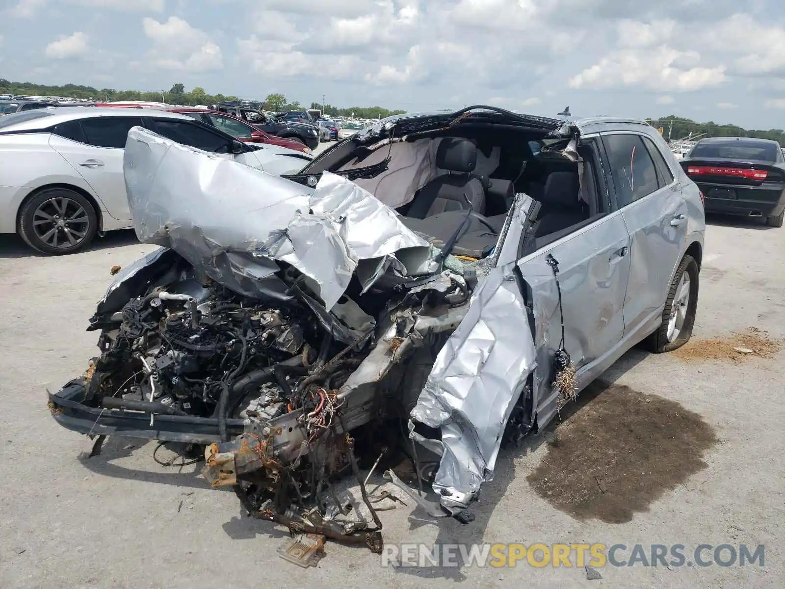 2 Photograph of a damaged car WA1AECF35L1024392 AUDI Q3 2020