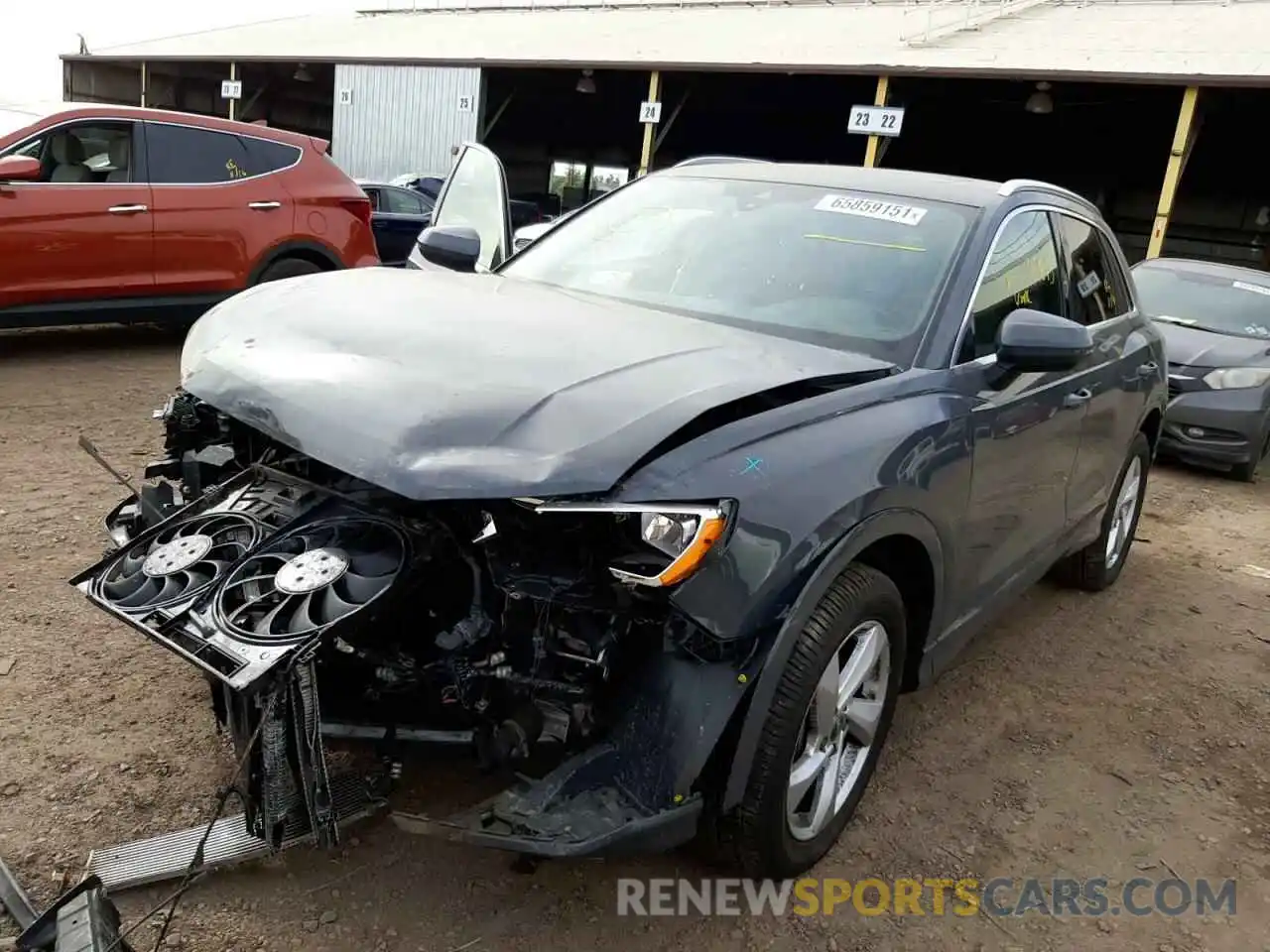 2 Photograph of a damaged car WA1AECF36L1034039 AUDI Q3 2020