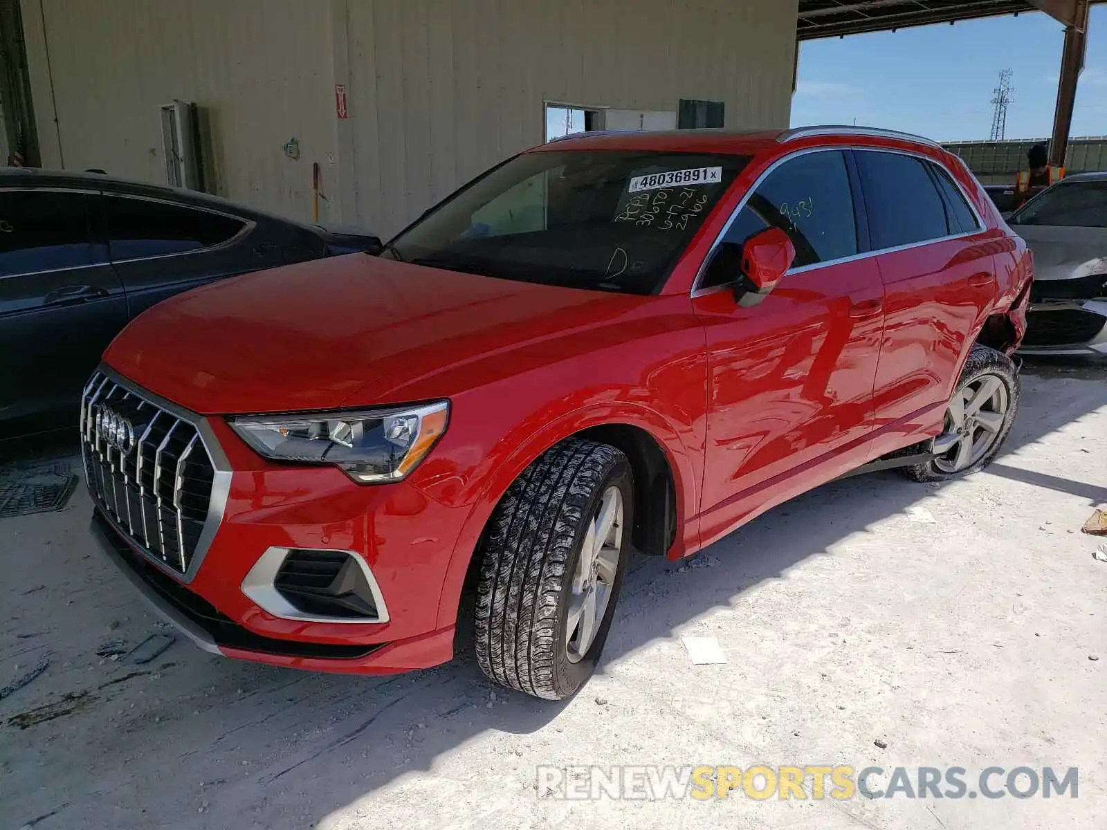 2 Photograph of a damaged car WA1AECF37L1022966 AUDI Q3 2020