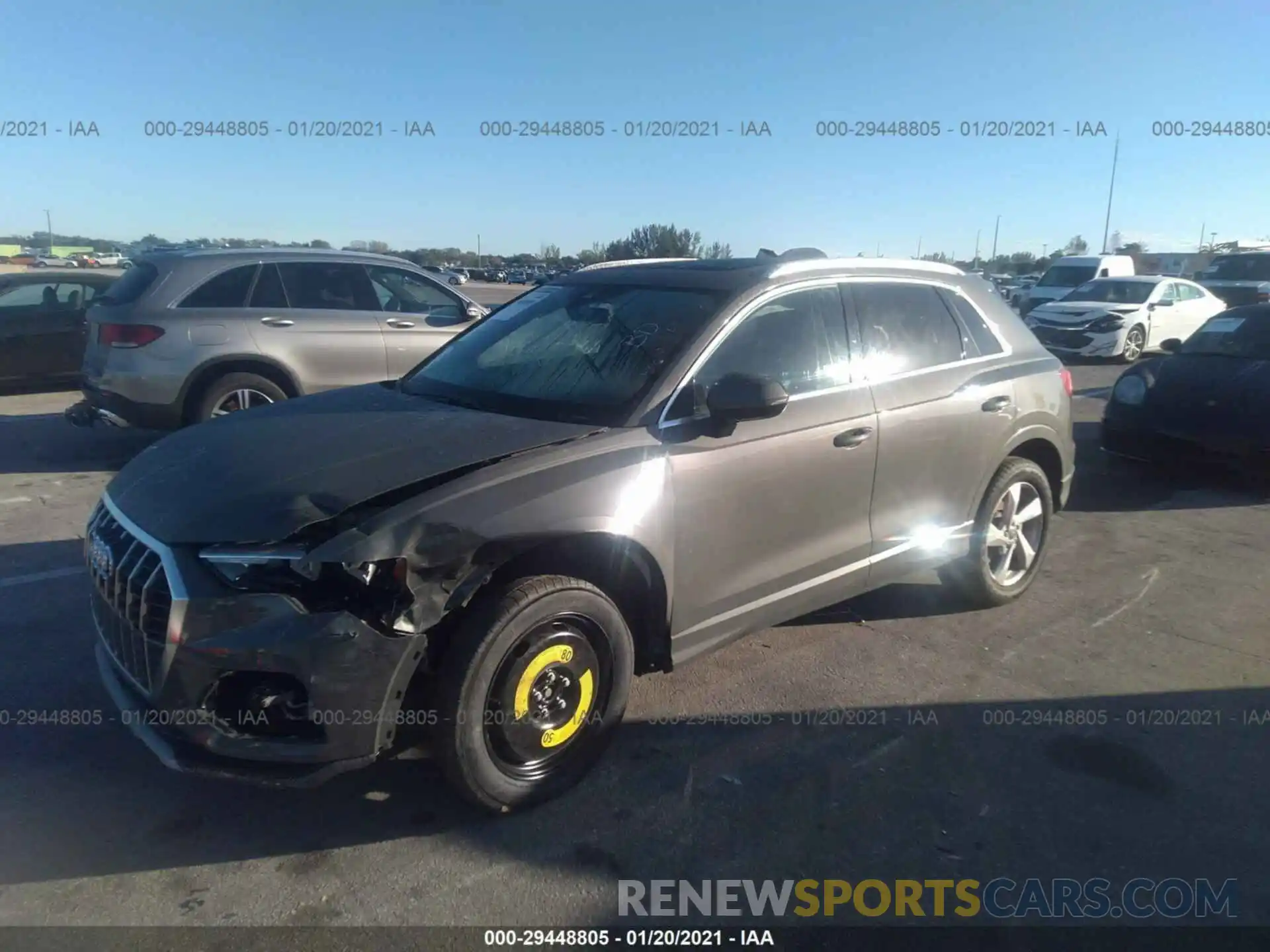 2 Photograph of a damaged car WA1AECF38L1052848 AUDI Q3 2020