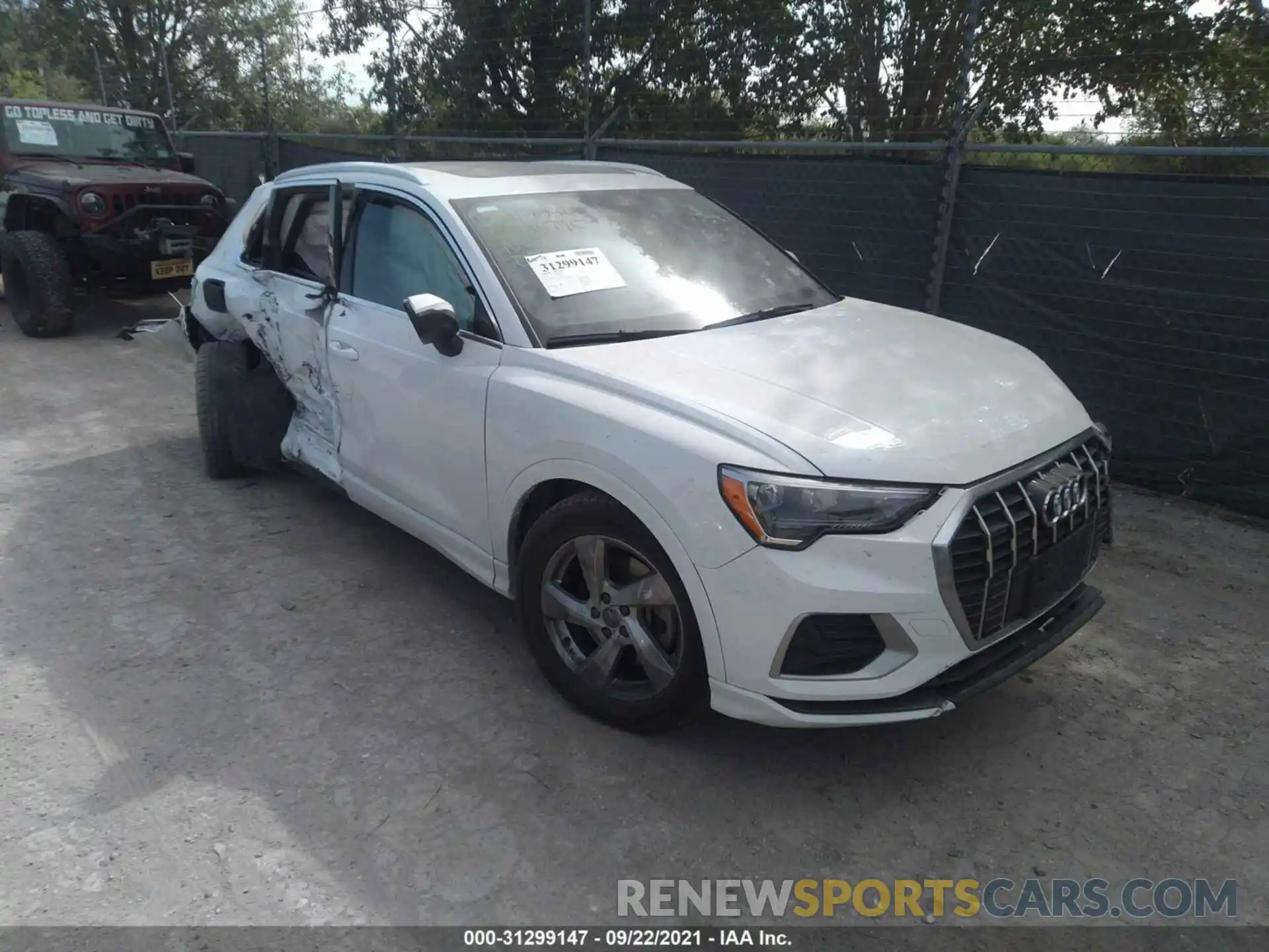 1 Photograph of a damaged car WA1AECF39L1029949 AUDI Q3 2020