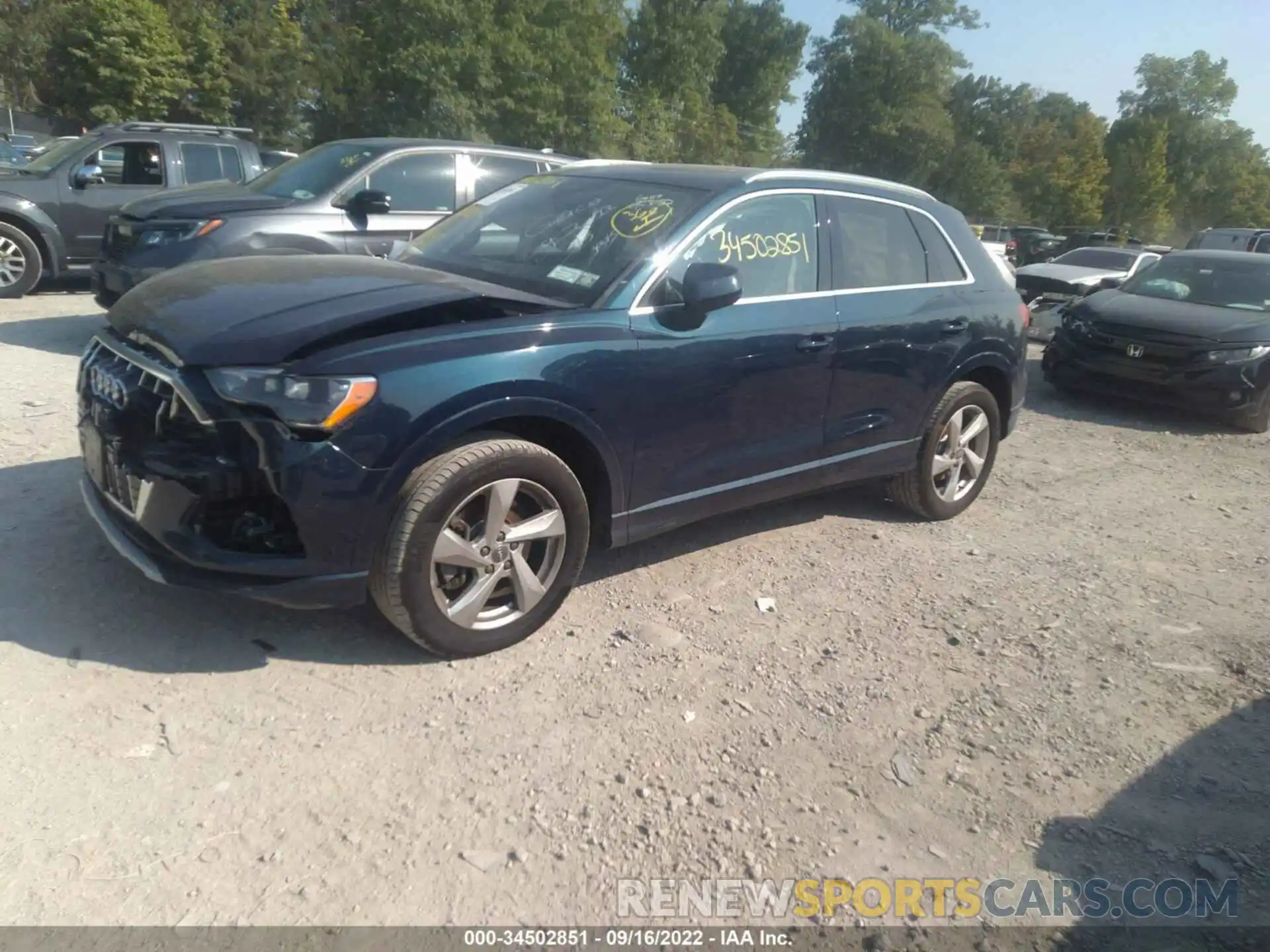 2 Photograph of a damaged car WA1AECF39L1114581 AUDI Q3 2020