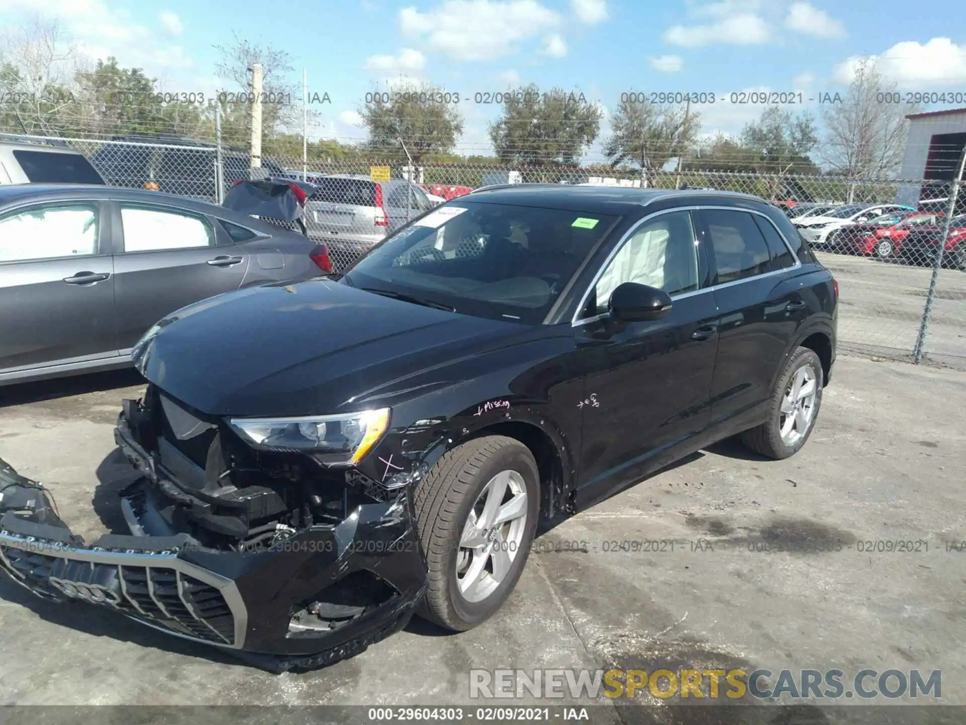 2 Photograph of a damaged car WA1AECF3XL1106568 AUDI Q3 2020