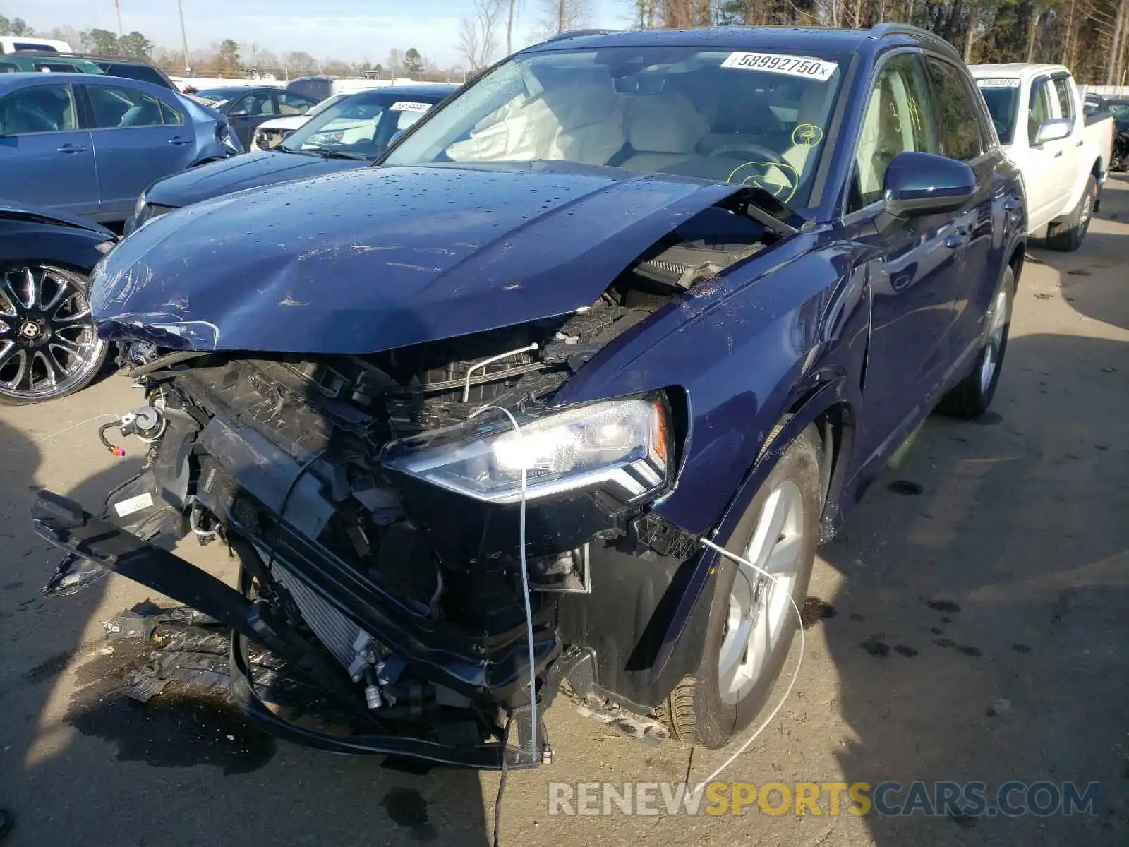 2 Photograph of a damaged car WA1BECF34L1062569 AUDI Q3 2020