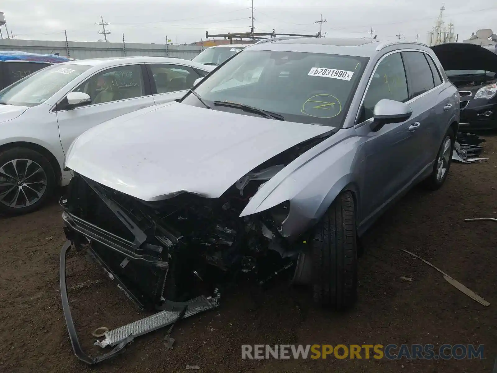 2 Photograph of a damaged car WA1BECF3XL1056887 AUDI Q3 2020