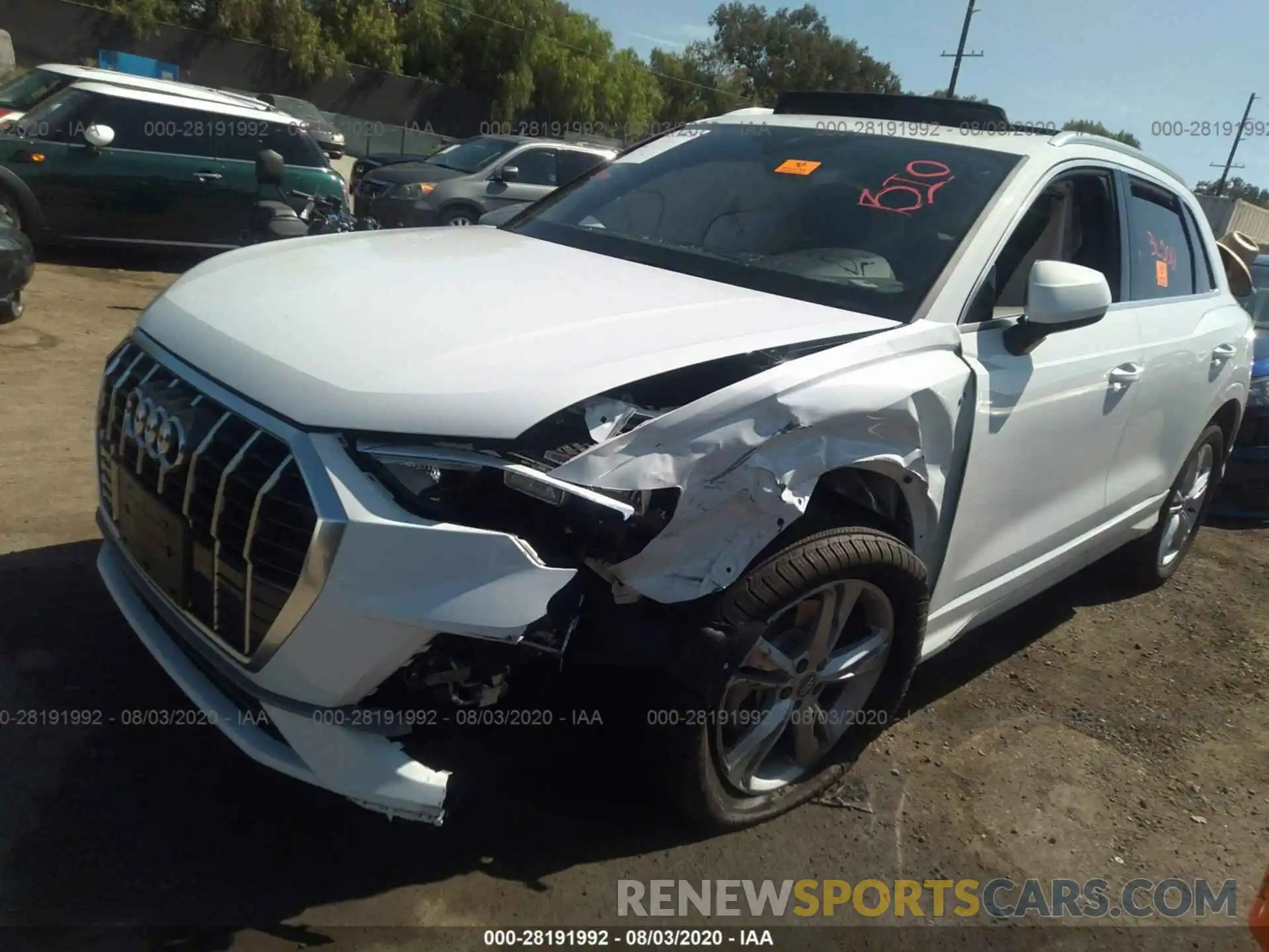 2 Photograph of a damaged car WA1DECF30L1031151 AUDI Q3 2020