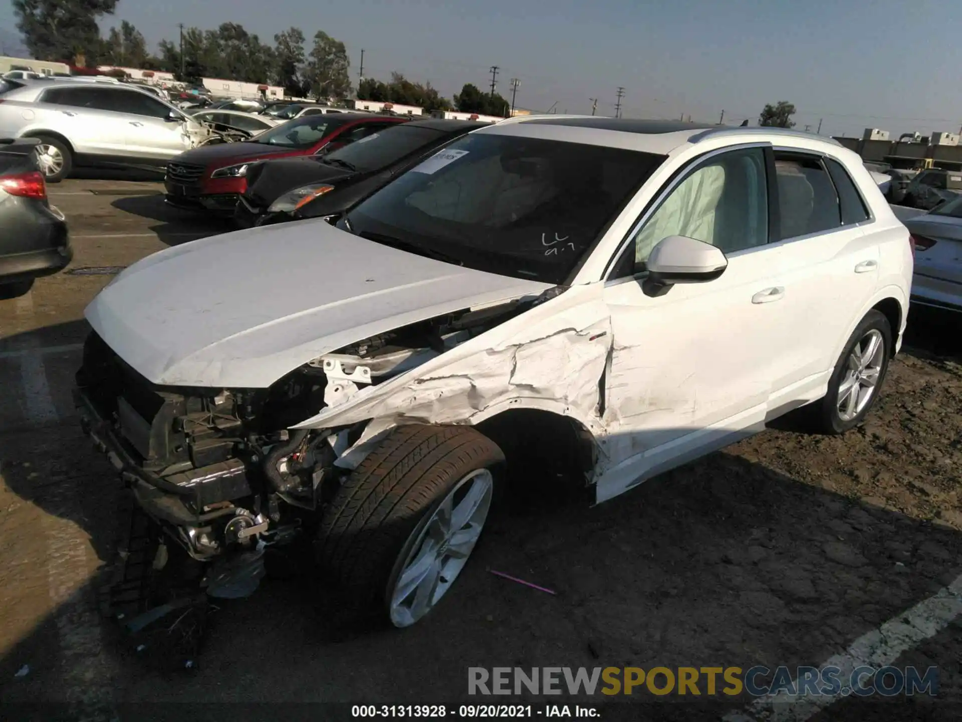 2 Photograph of a damaged car WA1DECF34L1048597 AUDI Q3 2020