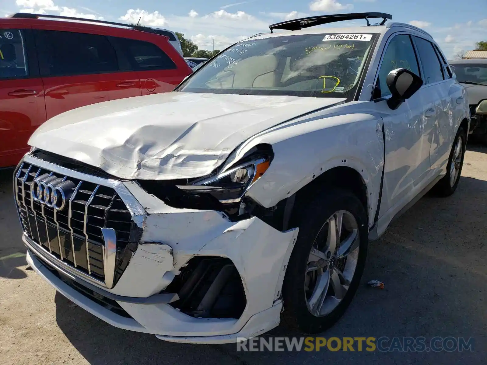 2 Photograph of a damaged car WA1DECF36L1090253 AUDI Q3 2020