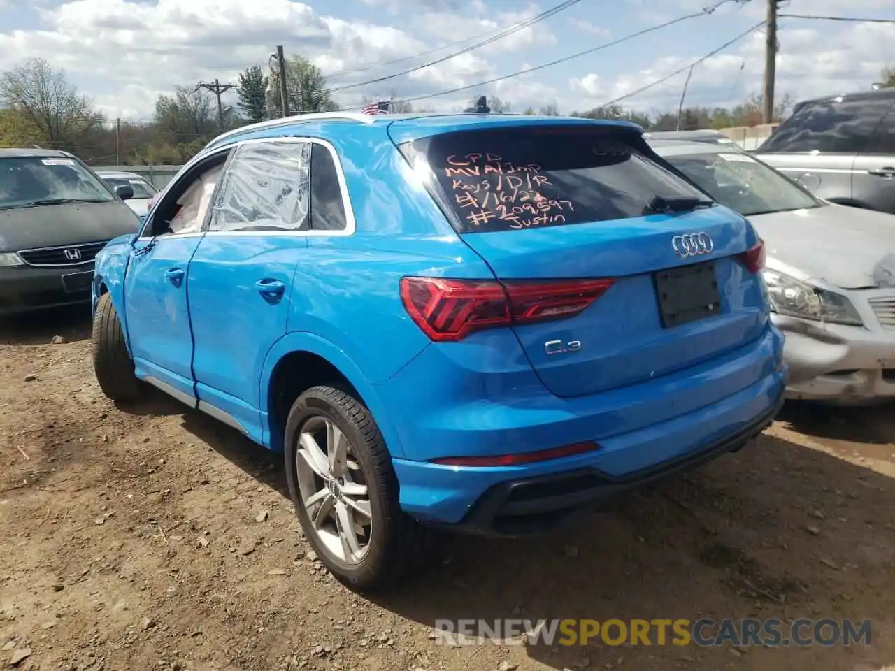 3 Photograph of a damaged car WA1DECF37L1035472 AUDI Q3 2020