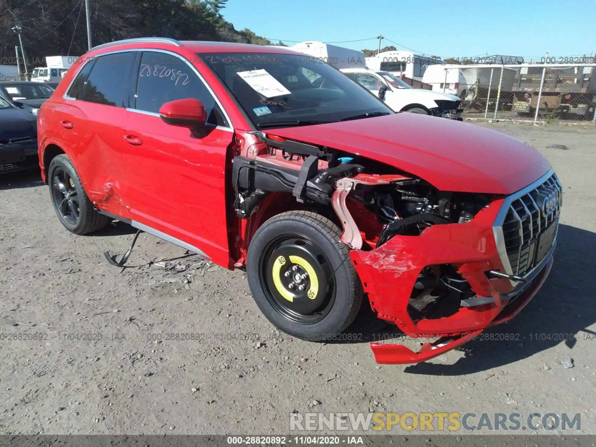 1 Photograph of a damaged car WA1EECF34L1113369 AUDI Q3 2020