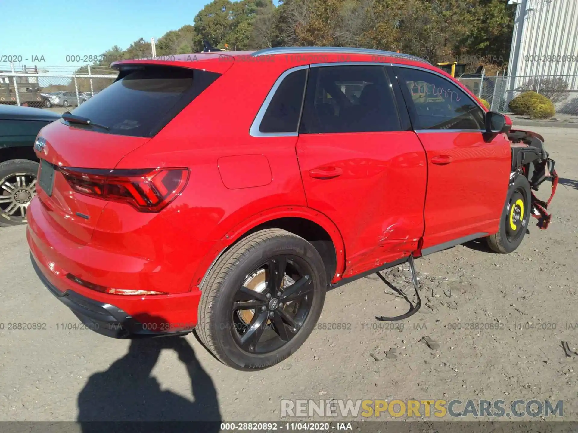 4 Фотография поврежденного автомобиля WA1EECF34L1113369 AUDI Q3 2020