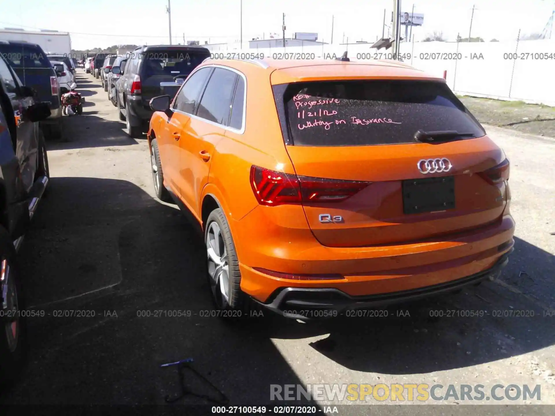 3 Фотография поврежденного автомобиля WA1EECF39L1034893 AUDI Q3 2020