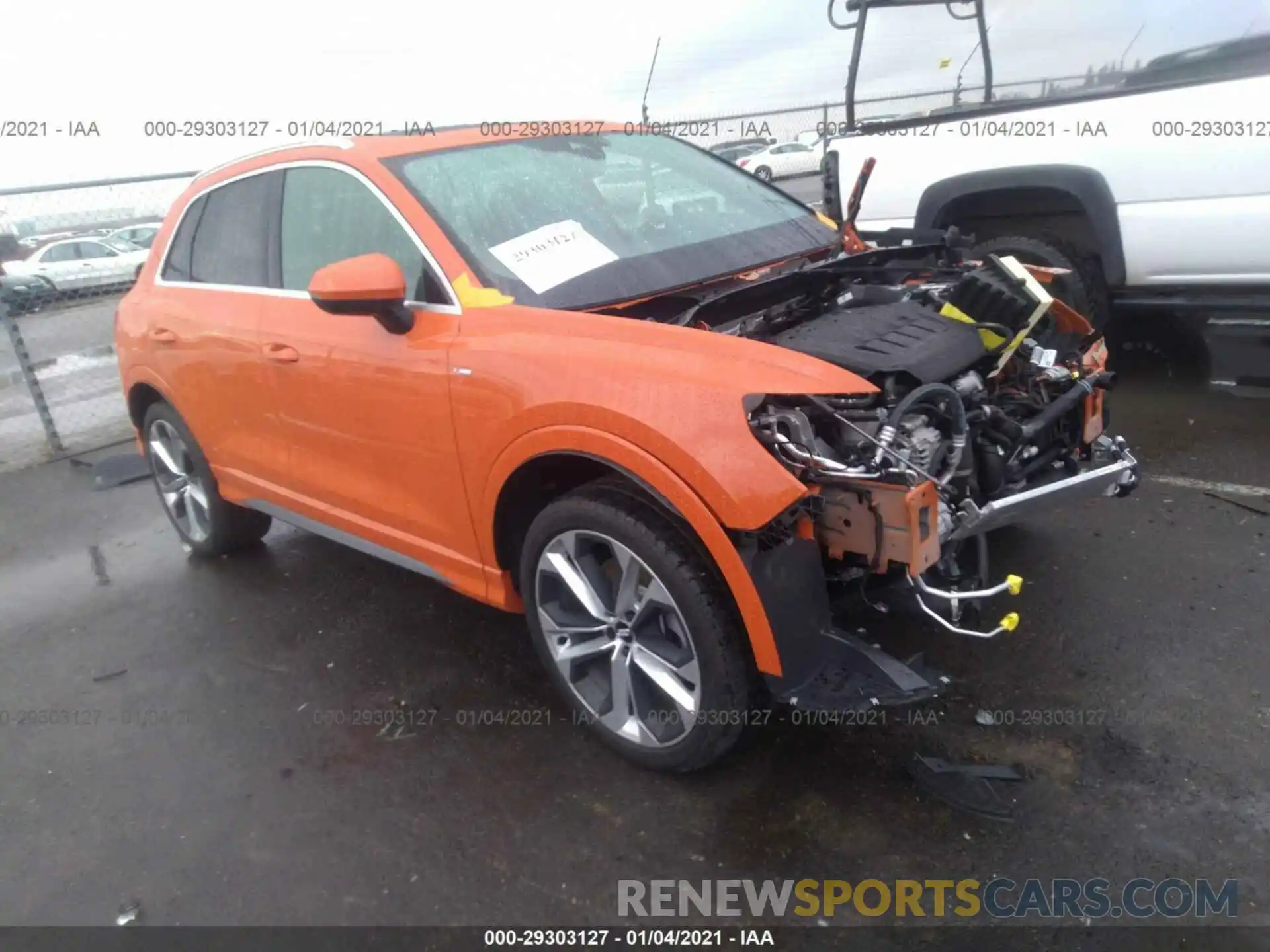 1 Photograph of a damaged car WA1EECF39L1122018 AUDI Q3 2020