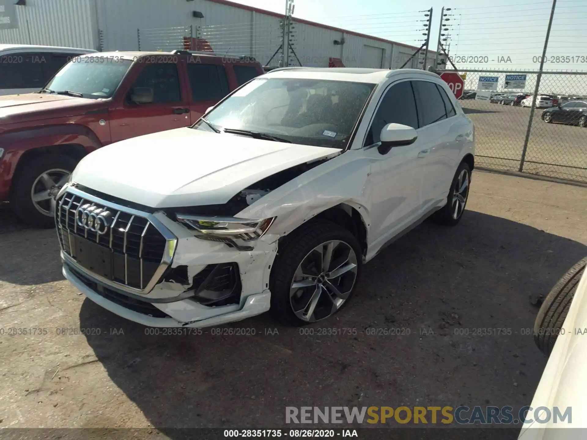 2 Фотография поврежденного автомобиля WA1EEDF37L1035059 AUDI Q3 2020