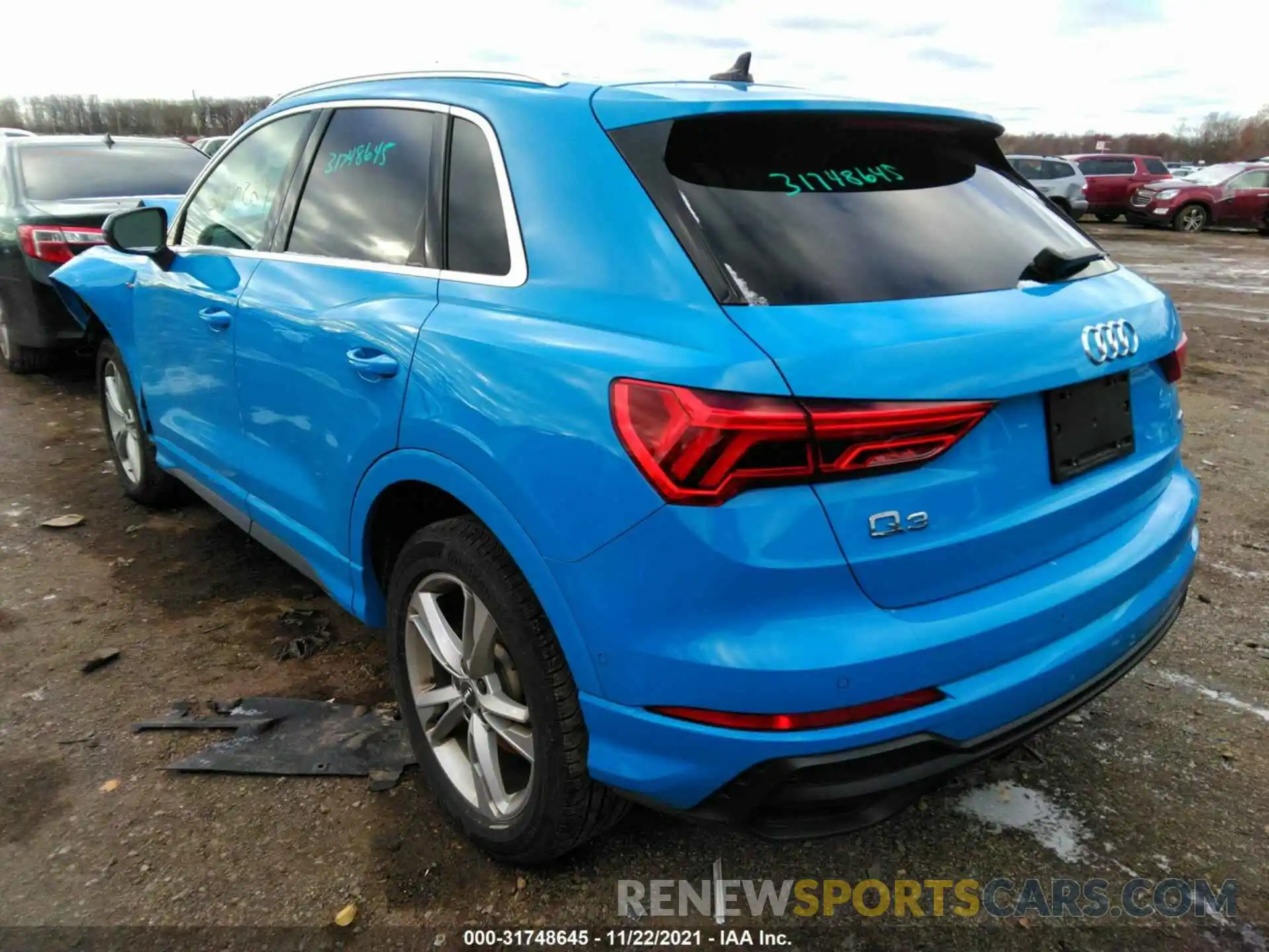 3 Фотография поврежденного автомобиля WA1FECF35L1021191 AUDI Q3 2020