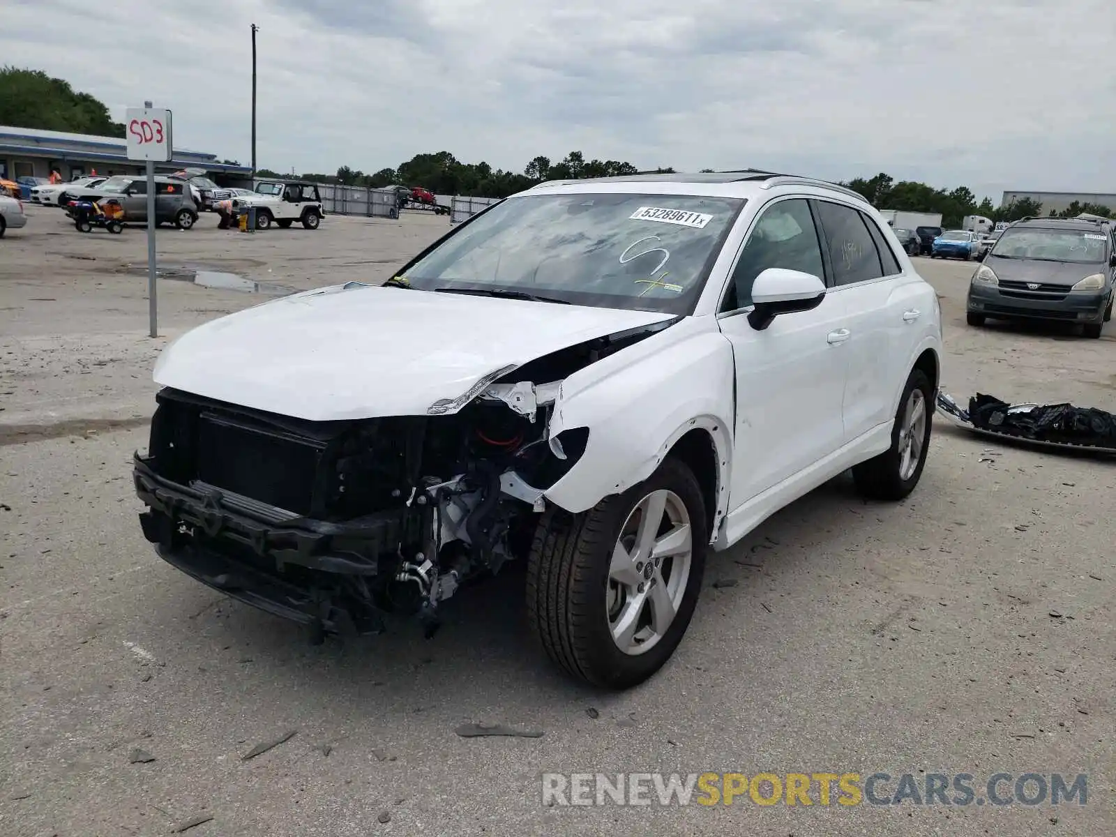 2 Photograph of a damaged car WA1AUCF34M1068579 AUDI Q3 2021