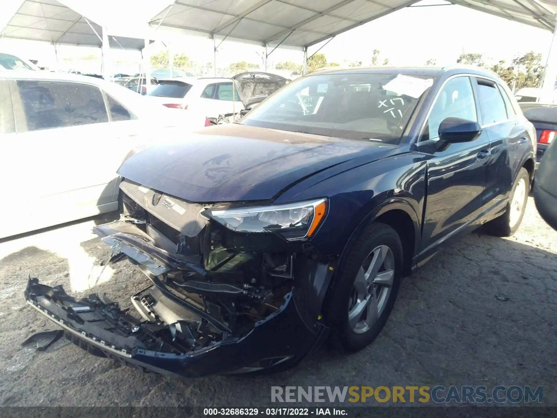 2 Photograph of a damaged car WA1AUCF34M1069943 AUDI Q3 2021