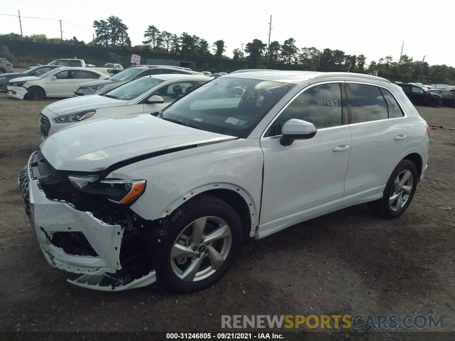 2 Photograph of a damaged car WA1AUCF35M1110757 AUDI Q3 2021