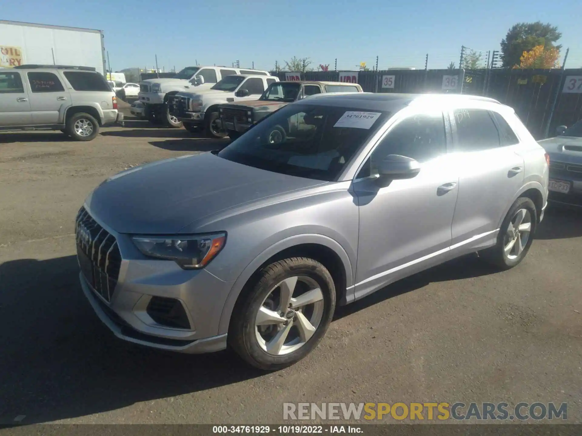 2 Photograph of a damaged car WA1AUCF38M1126676 AUDI Q3 2021