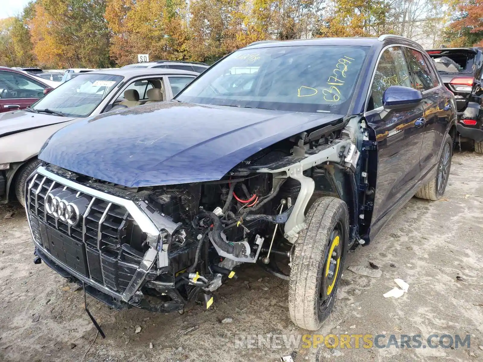 2 Photograph of a damaged car WA1AUCF39M1104654 AUDI Q3 2021