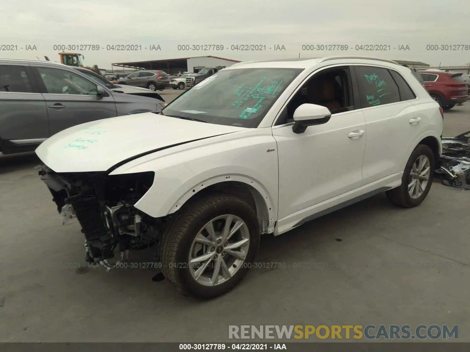 2 Фотография поврежденного автомобиля WA1DECF31M1070087 AUDI Q3 2021