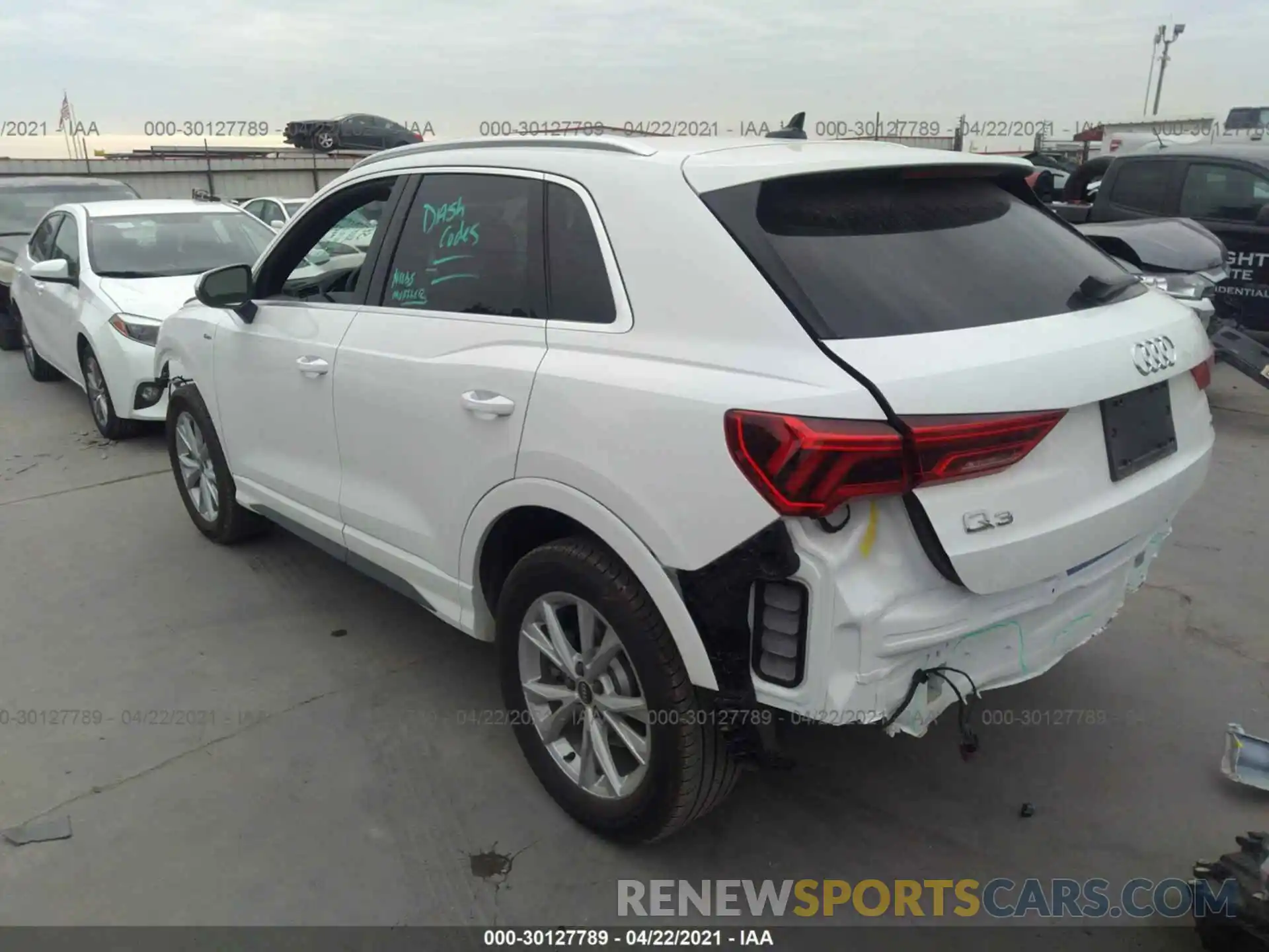 3 Фотография поврежденного автомобиля WA1DECF31M1070087 AUDI Q3 2021