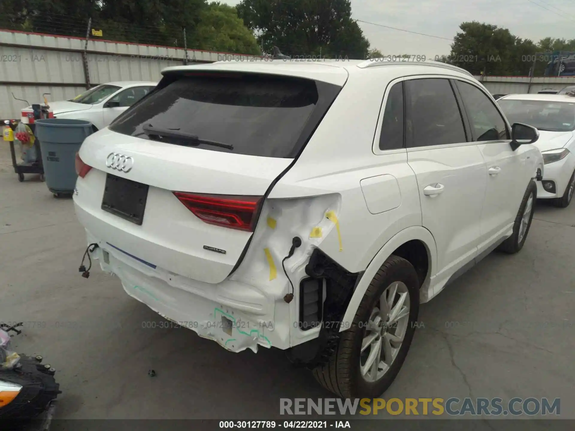 4 Фотография поврежденного автомобиля WA1DECF31M1070087 AUDI Q3 2021