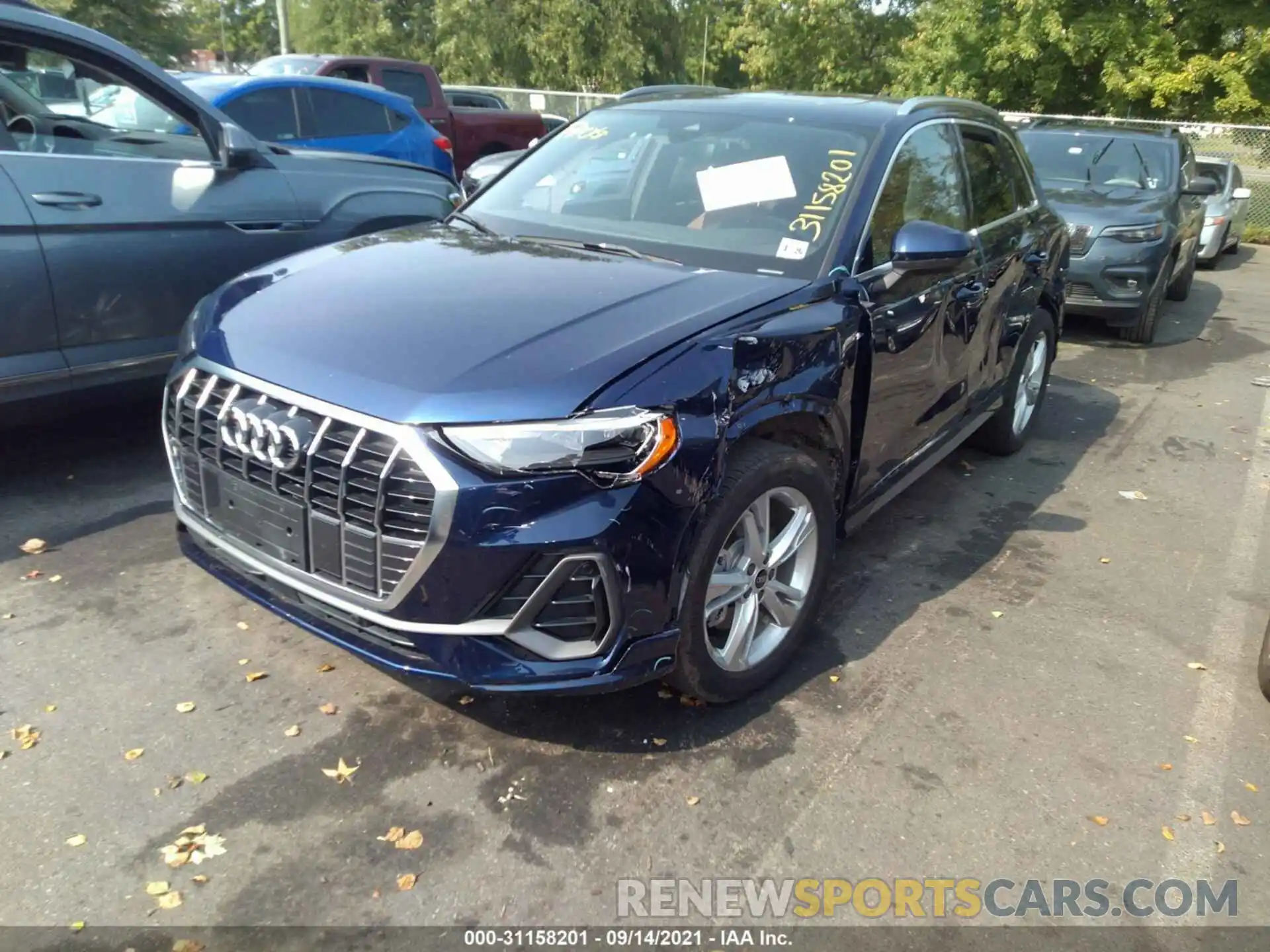 2 Фотография поврежденного автомобиля WA1DECF34M1055891 AUDI Q3 2021