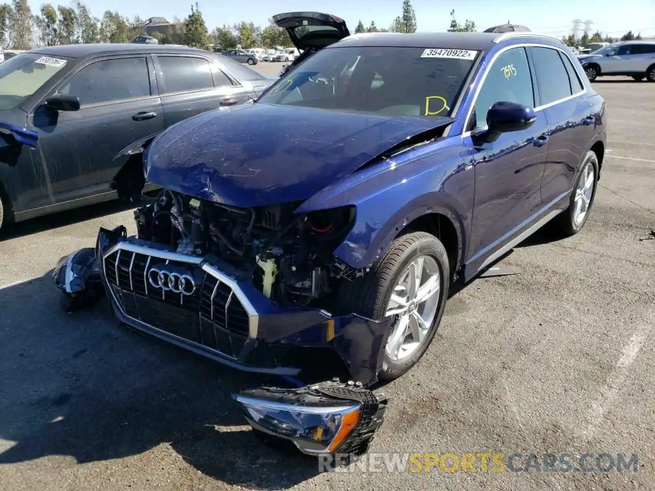 2 Photograph of a damaged car WA1DECF3XM1007294 AUDI Q3 2021