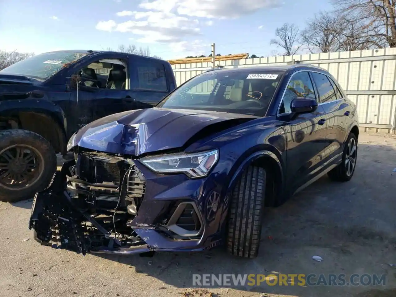 2 Фотография поврежденного автомобиля WA1EECF30M1042141 AUDI Q3 2021