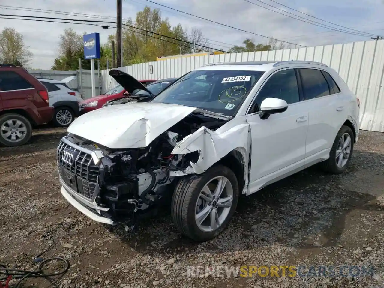 2 Фотография поврежденного автомобиля WA1EECF30M1151991 AUDI Q3 2021