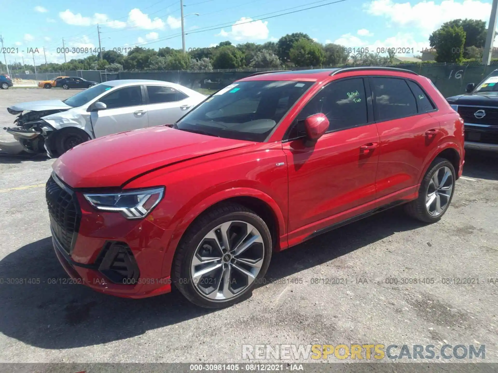 2 Фотография поврежденного автомобиля WA1EECF32M1057286 AUDI Q3 2021