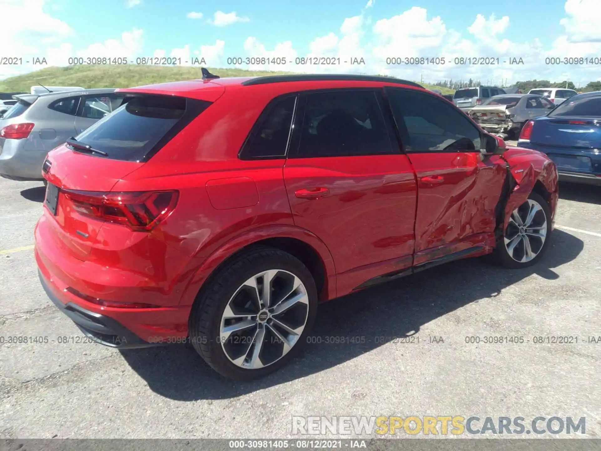 4 Фотография поврежденного автомобиля WA1EECF32M1057286 AUDI Q3 2021