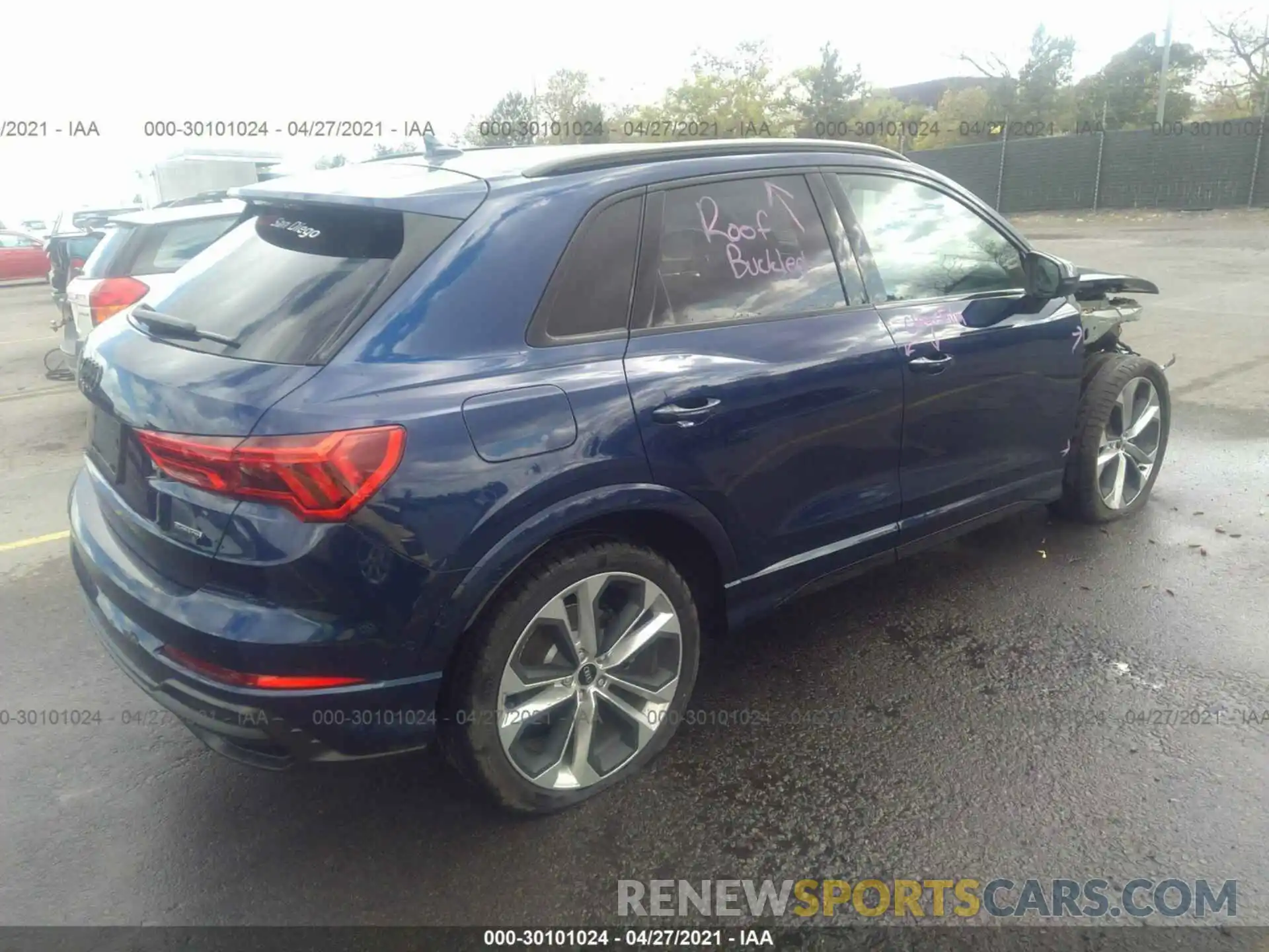 4 Фотография поврежденного автомобиля WA1EECF34M1062098 AUDI Q3 2021