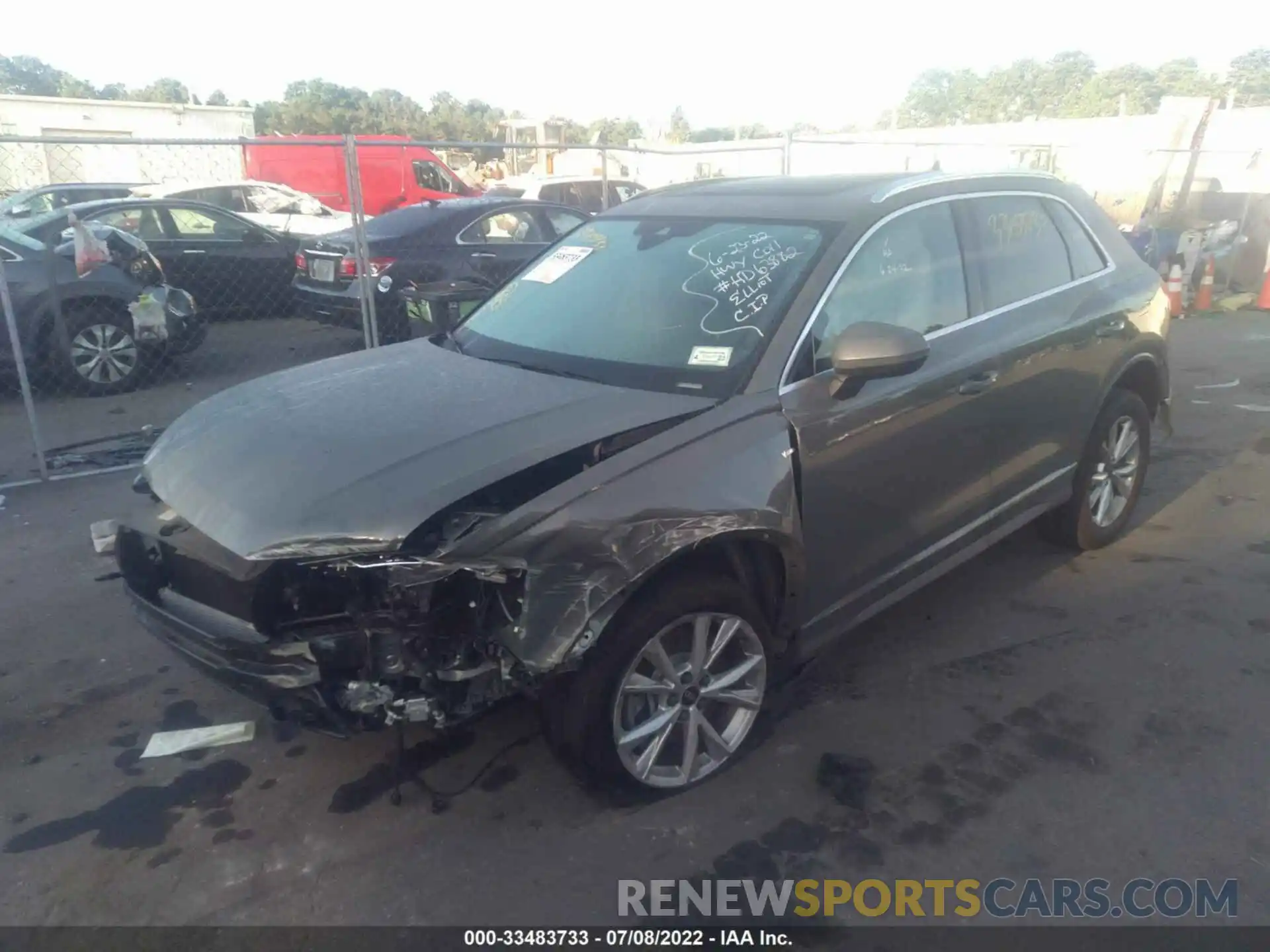 2 Фотография поврежденного автомобиля WA1EECF34M1072291 AUDI Q3 2021