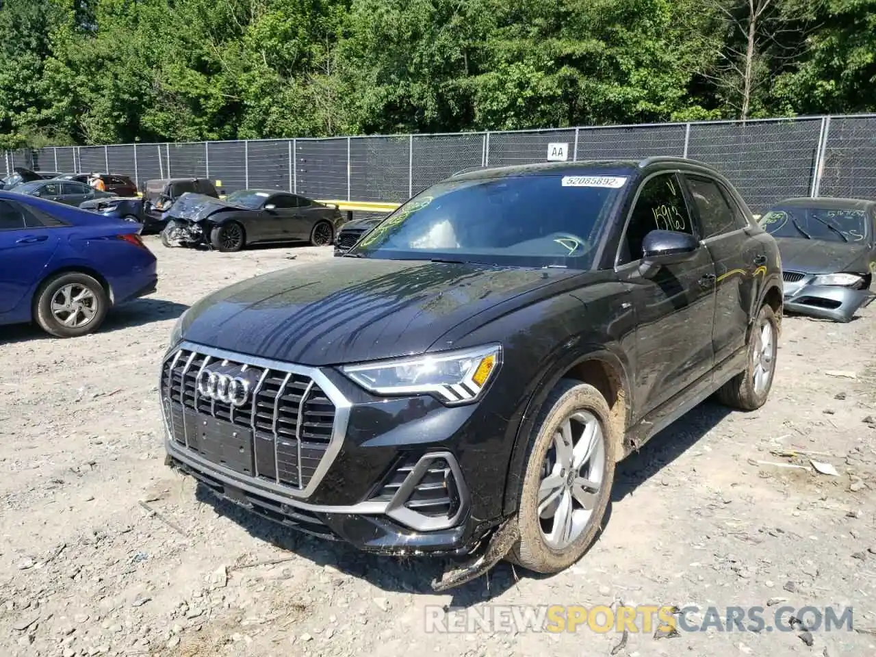 2 Photograph of a damaged car WA1EECF34M1111204 AUDI Q3 2021