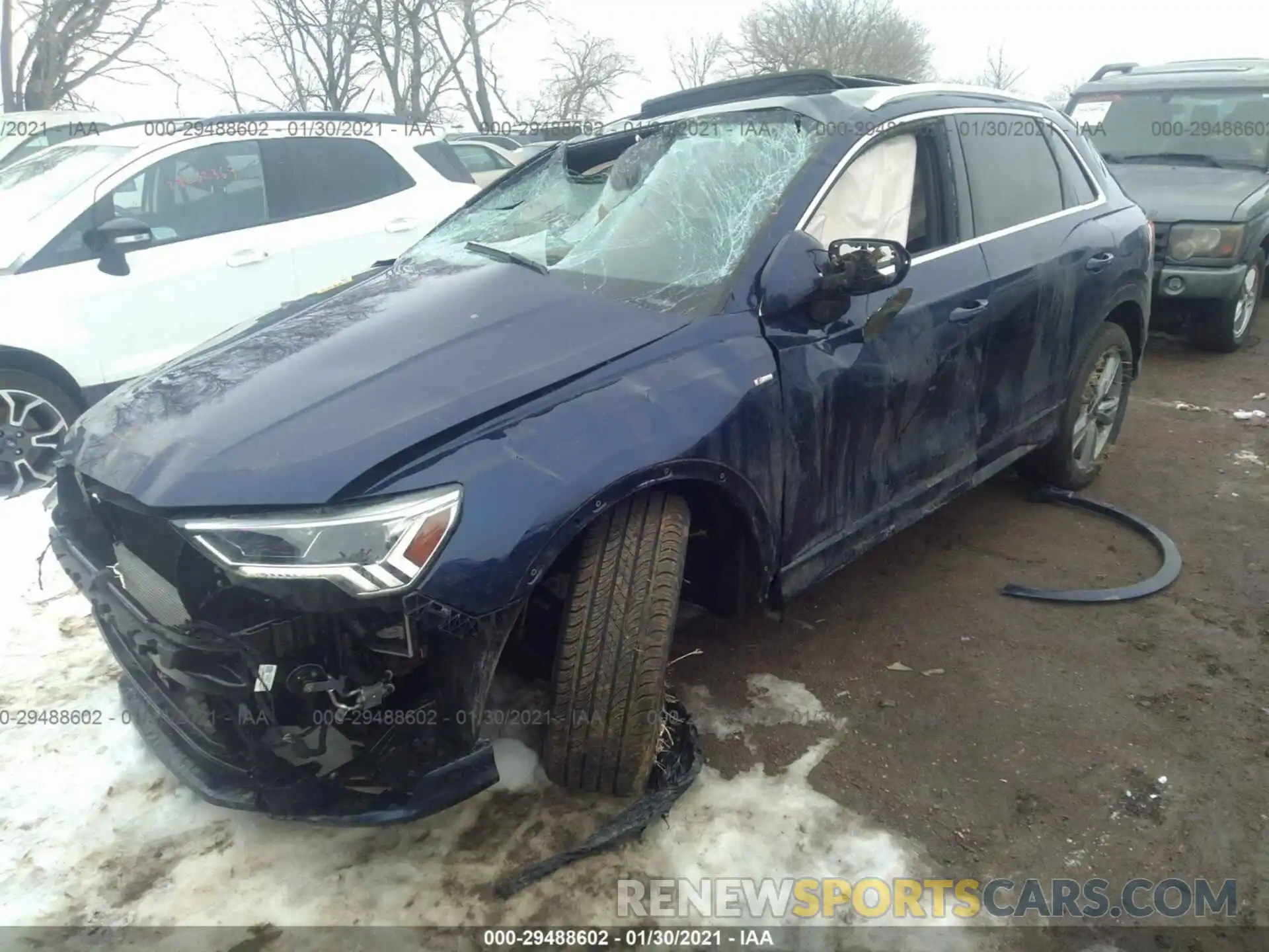 2 Фотография поврежденного автомобиля WA1EECF36M1035422 AUDI Q3 2021