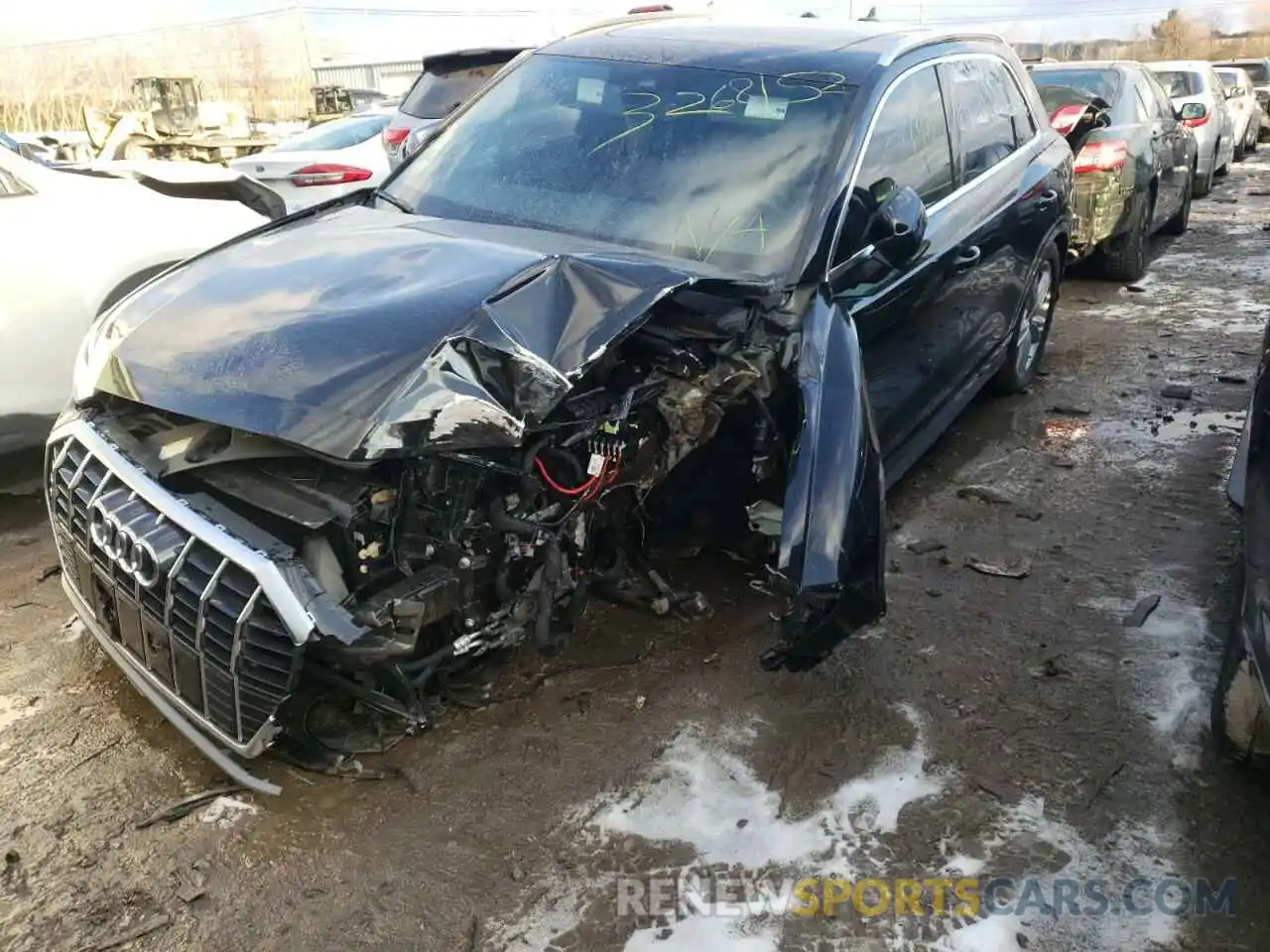 2 Фотография поврежденного автомобиля WA1EECF37M1141572 AUDI Q3 2021