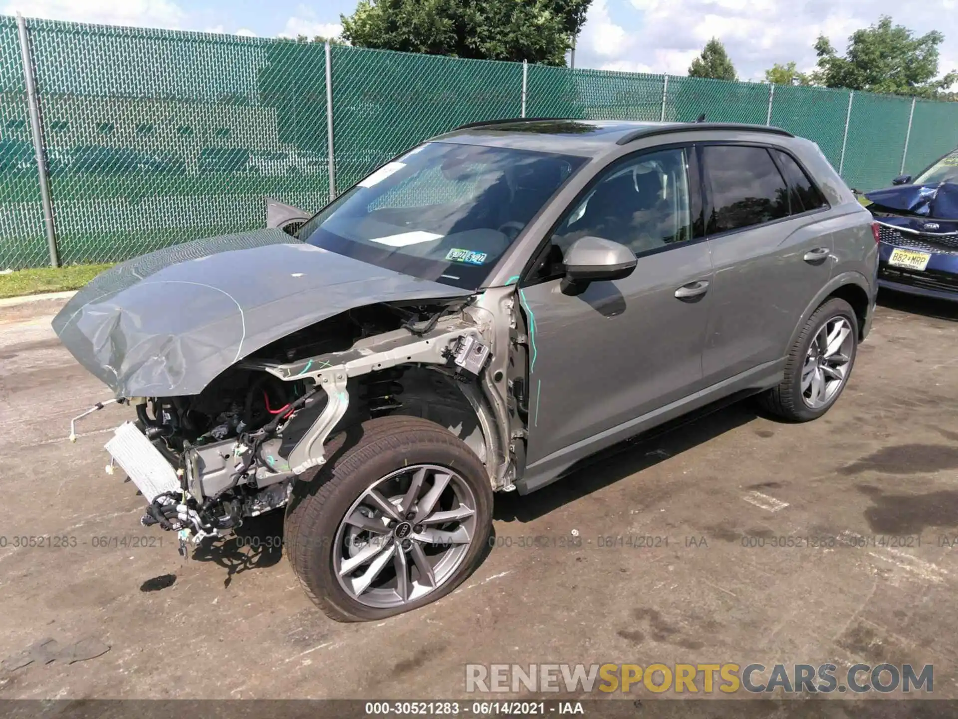 2 Фотография поврежденного автомобиля WA1EECF38M1124098 AUDI Q3 2021