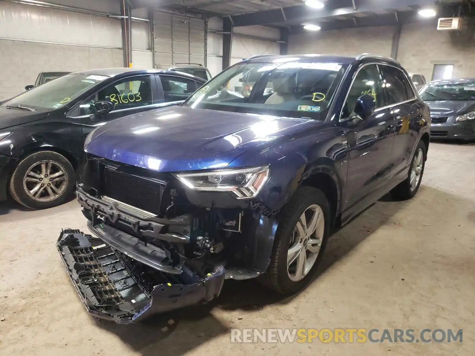 2 Photograph of a damaged car WA1EECF3XM1052689 AUDI Q3 2021