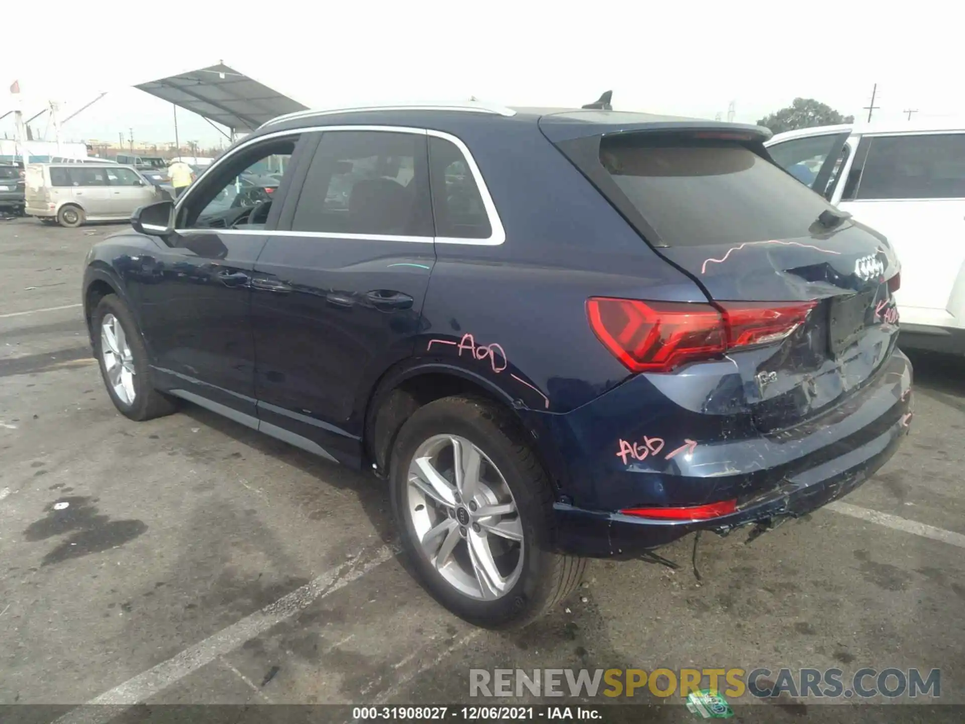 3 Фотография поврежденного автомобиля WA1EECF33N1007692 AUDI Q3 2022