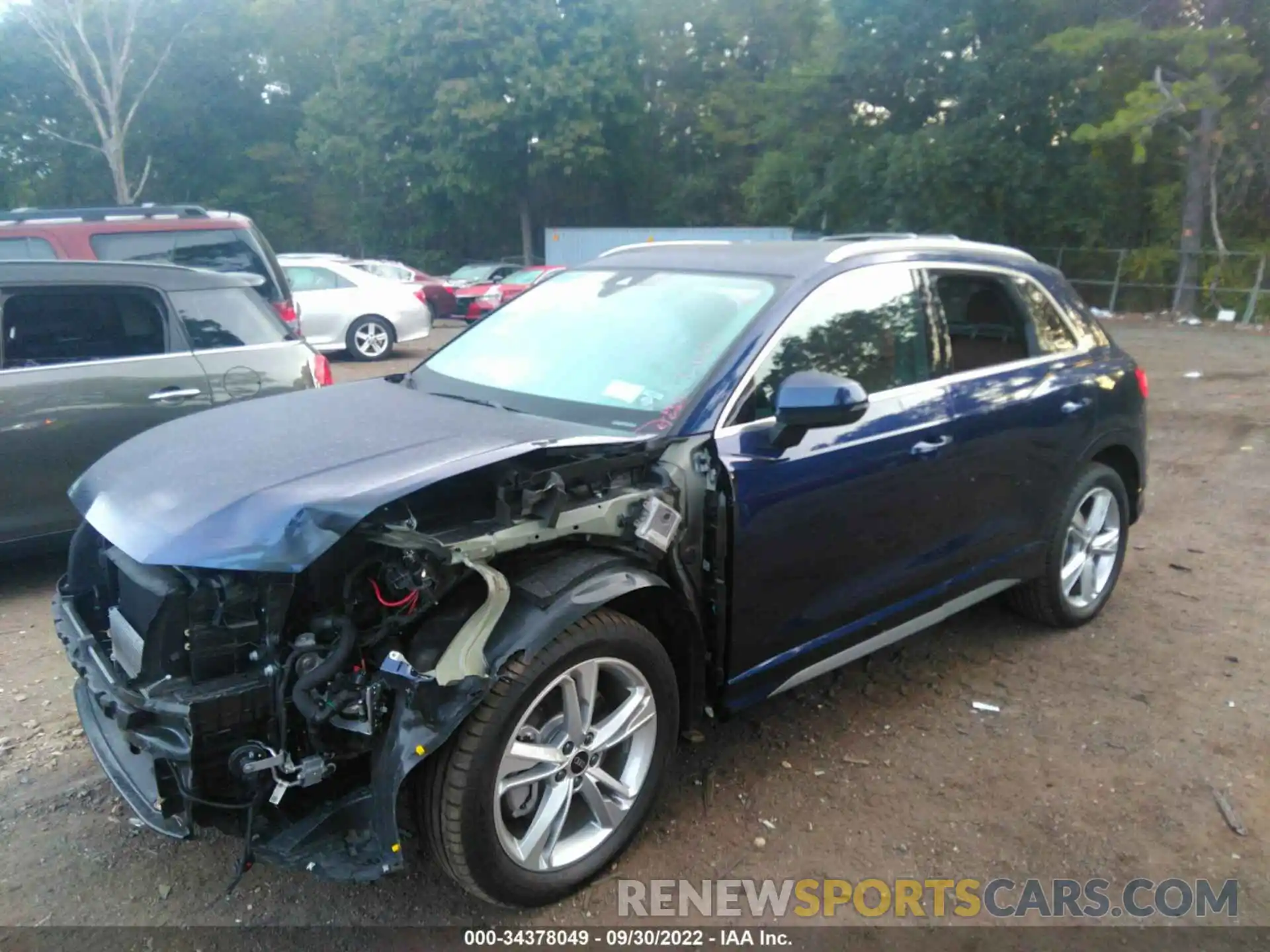 2 Photograph of a damaged car WA1EECF34N1019866 AUDI Q3 2022